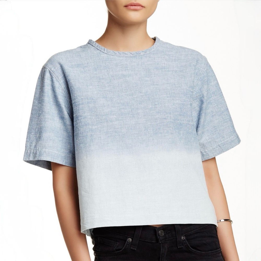 RAG&BONE Ombré T-shirt XS Light Blue Gradient